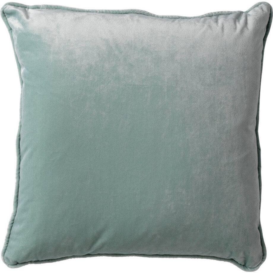 Dutch Decor FINN - Kussenhoes 60x60 cm - velvet - effen kleur - Jadeite - lichtgroen - met rits - zonder binnenkussen afbeelding 1