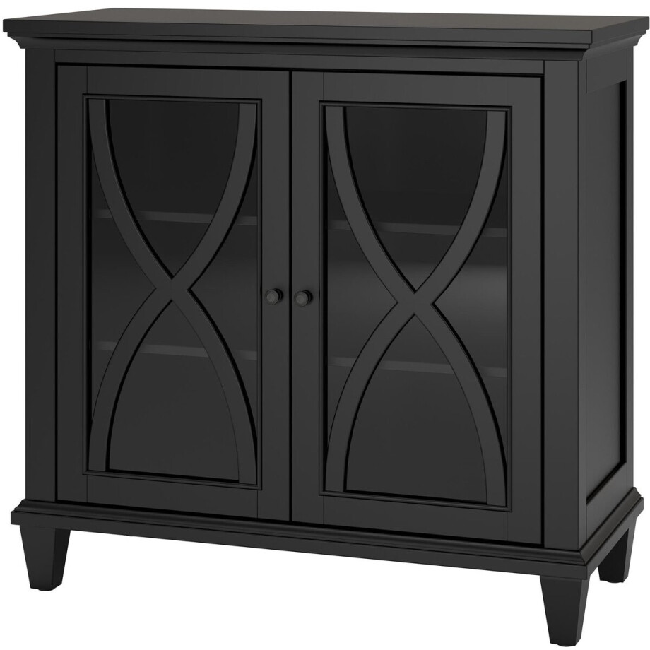 Ellington-Kast - 2-deurs - Zwart MDF Ellington-Kast - 2-deurs - Zwart MDF afbeelding 1