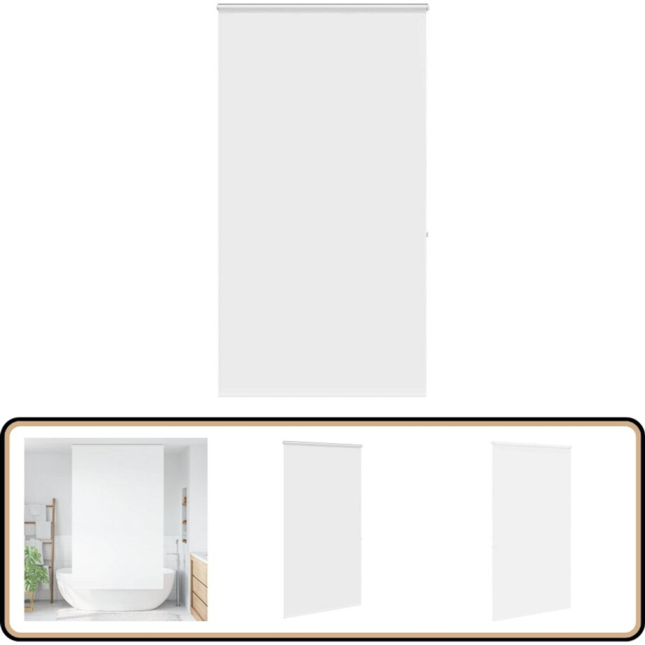 vidaXL Doucherolgordijn - 130x240 cm - Wit - Aluminium Douchegordijn - Douchecabine - Badkamerroutine - Badkamerinrichting - Ruimtebesparing vidaXL Doucherolgordijn - 130x240 cm - Wit - Aluminium Douchegordijn - Douchecabine - Badkamerroutine - Badkamerinrichting - Ruimtebesparing afbeelding 1