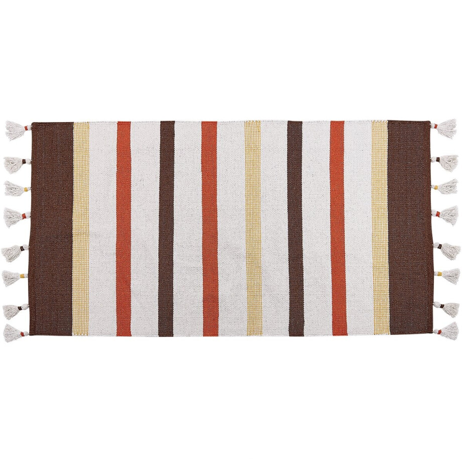 BELIANI HISARLI - Vloerkleed - Lichtbeige - 80 x 150 cm - Katoen afbeelding 1