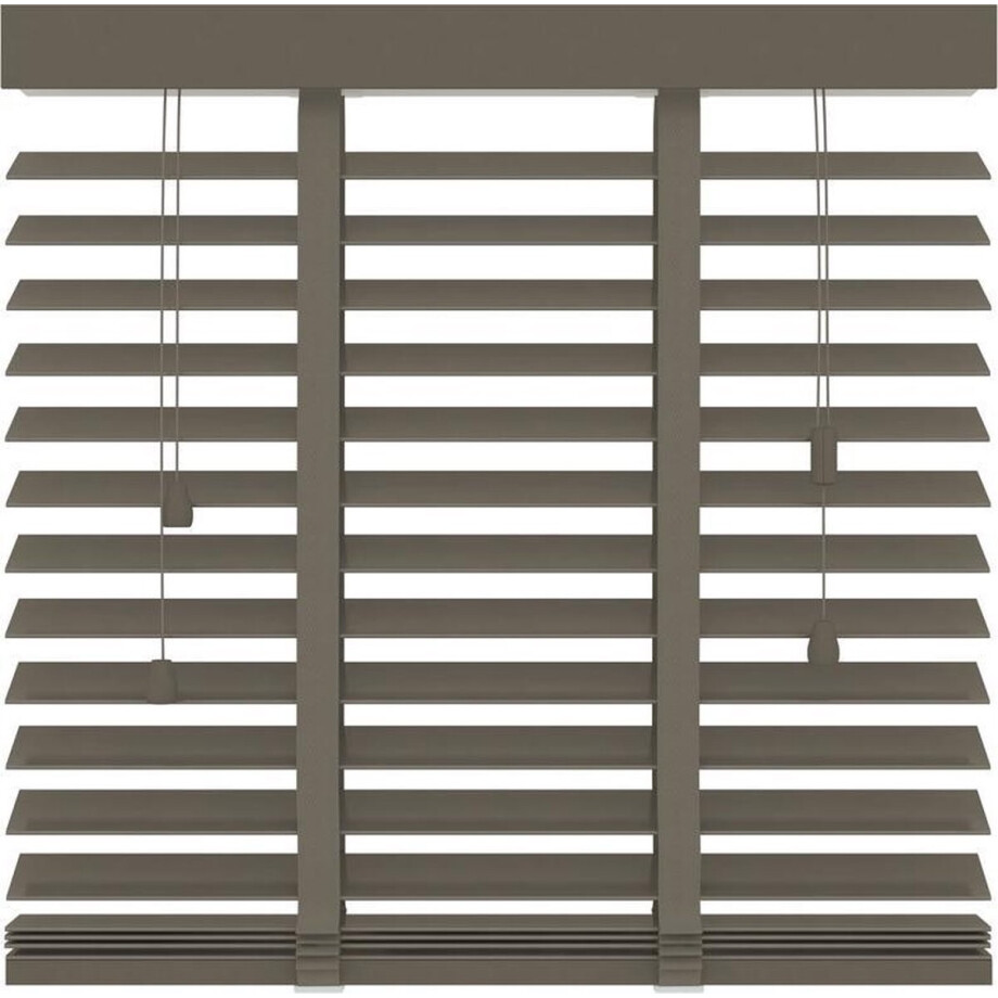 Decosol Horizontale jaloezie hout 50mm taupe 80 x 180cm afbeelding 1