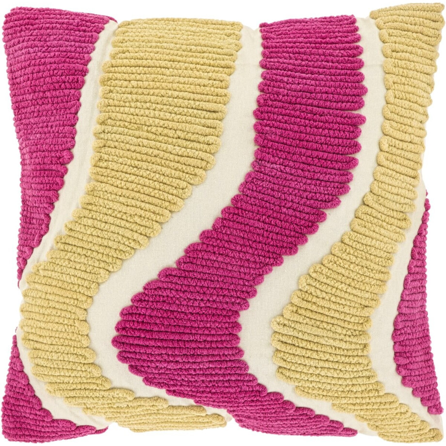 Unique Living kussen charly 45x45cm fuchsia afbeelding 1