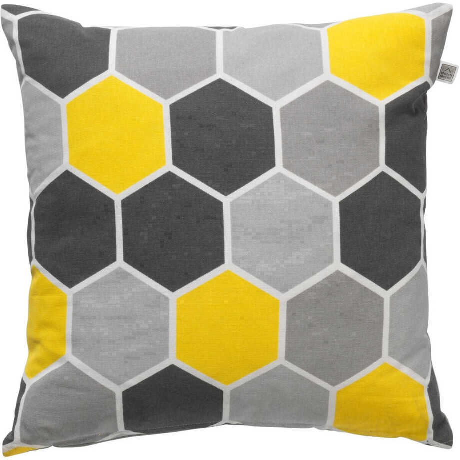 Dutch Decor HILDE - Kussenhoes grijs 45x45 cm - met rits afbeelding 1