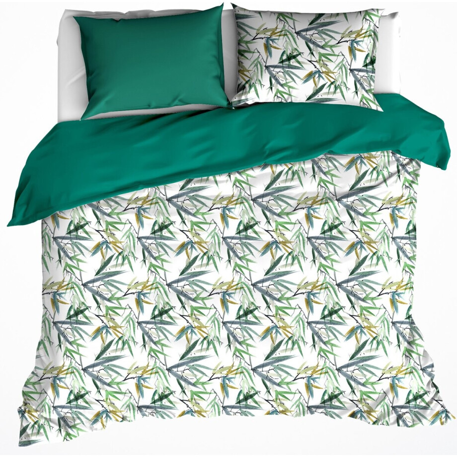 De Witte Lietaer Dekbedovertrek Salix Deep Jungle -Hotelmaat - 260 x 240 cm - Katoen Perkal afbeelding 1