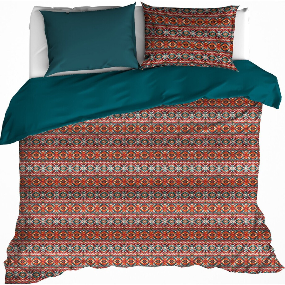 De Witte Lietaer Dekbedovertrek Melchior Brandy Brown - Lits Jumeaux - 240 x 220 cm - Katoen Flanel afbeelding 1