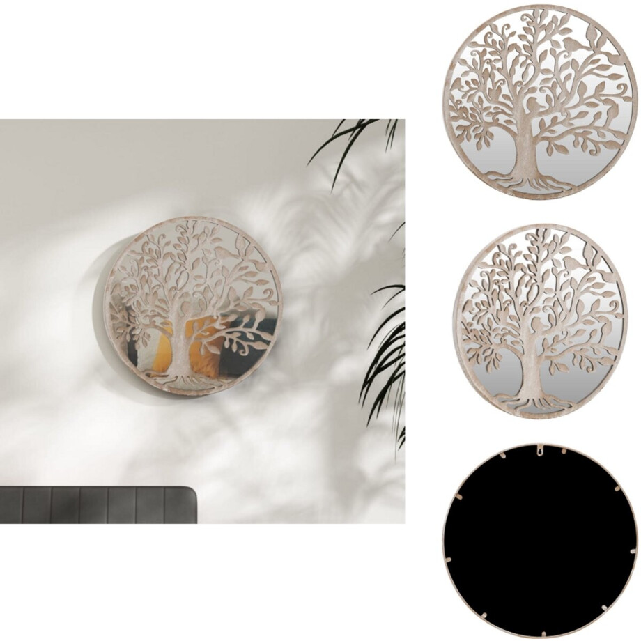 vidaXL Spiegel - Spiegels - Binnenspiegel - Interieurspiegel - Spiegel rond 40x2,5 cm ijzer zandkleurig vidaXL Spiegel - Spiegels - Binnenspiegel - Interieurspiegel - Spiegel rond 40x2,5 cm ijzer zandkleurig afbeelding 1