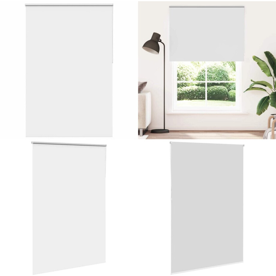 vidaXL Rolgordijn verduisterend 150x230 cm stofbreedte 146,6 cm wit - Rolgordijn - Rolgordijnen - Dag- En Nachtgordijn - Verduisterend Rolgordijn afbeelding 1