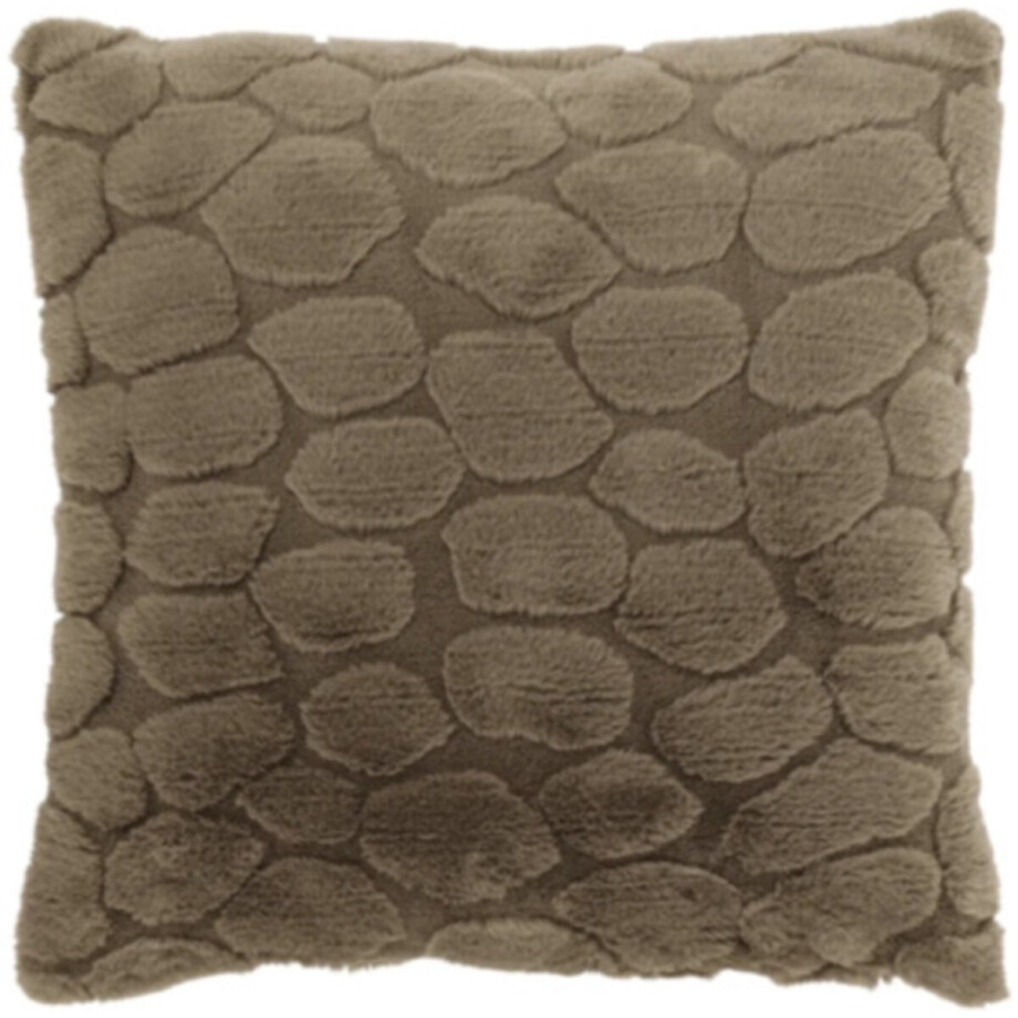 Unique Living kussen Daaf taupe 45 x 45 cm afbeelding 1