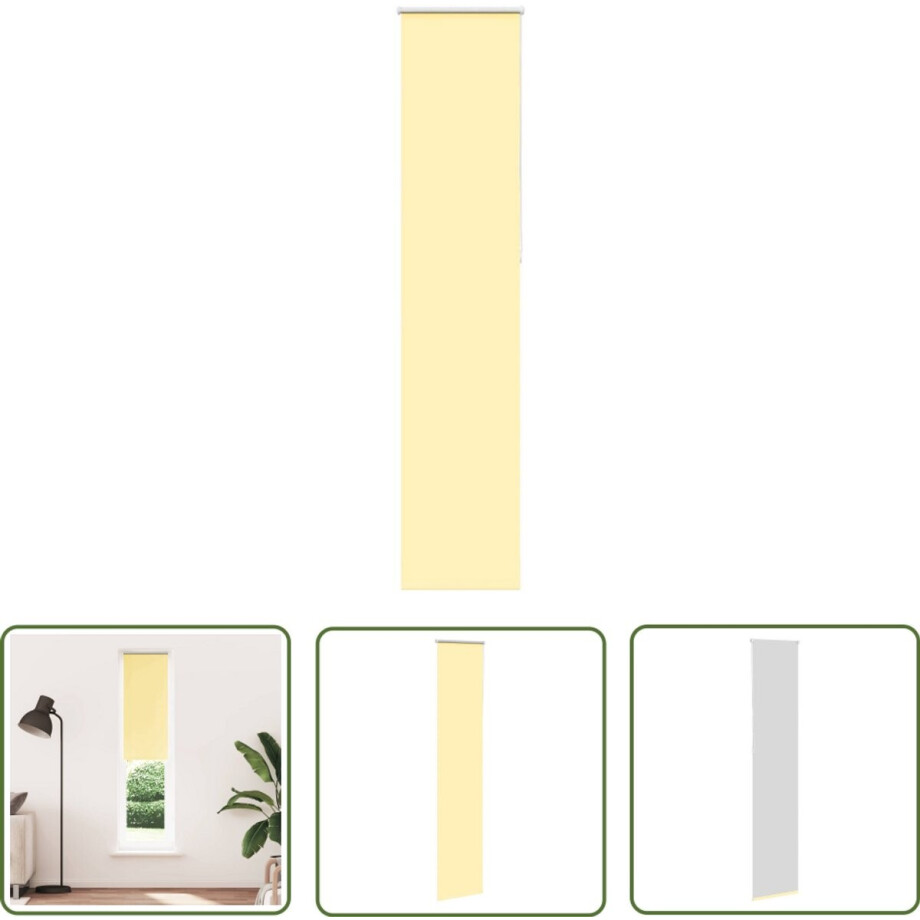 vidaXL Verduisterend Gordijn - Rolgordijnen - Rolgordijn verduisterend 60x230 cm stofbreedte 55,7cm geel - Privacy Gordijn - Lichtregulerend Gordijn - Kamers Decoratie afbeelding 1