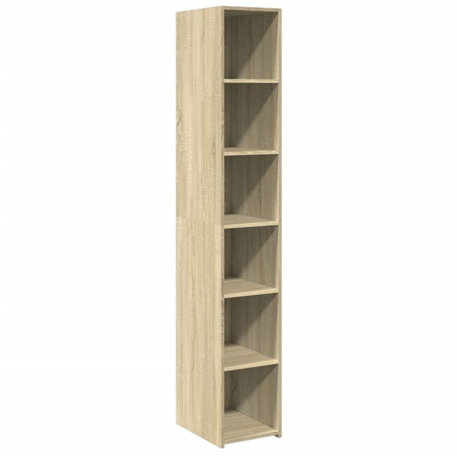 vidaXL Houten Kast - Hoge Kast - Hoge kast 30x41x185 cm bewerkt hout sonoma eikenkleurig - Bruine Kast - Scandinavisch Design - Opbergkast vidaXL Houten Kast - Hoge Kast - Hoge kast 30x41x185 cm bewerkt hout sonoma eikenkleurig - Bruine Kast - Scandinavisch Design - Opbergkast afbeelding 1