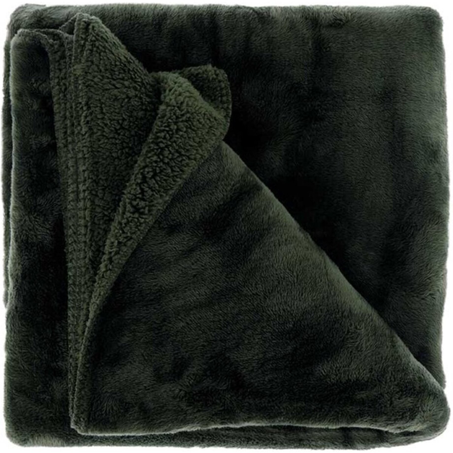 D- Unique Living | Plaid Torvah 150x200cm dark green afbeelding 1