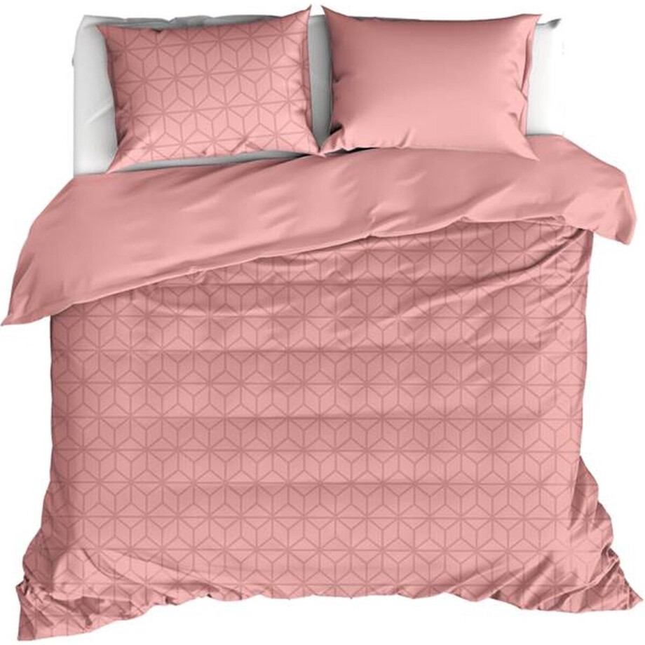 De Witte Lietaer Skyscraper Dekbedovertrek - Tweepersoons - 200x200/220 cm - Blush afbeelding 1