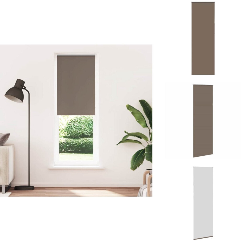 vidaXL Rolgordijn - Rolgordijnen - Dag- En Nachtgordijn - Verduisterend Rolgordijn - Rolgordijn verduisterend koffie 85x210 cm stofbreedte 80,7 cm afbeelding 1