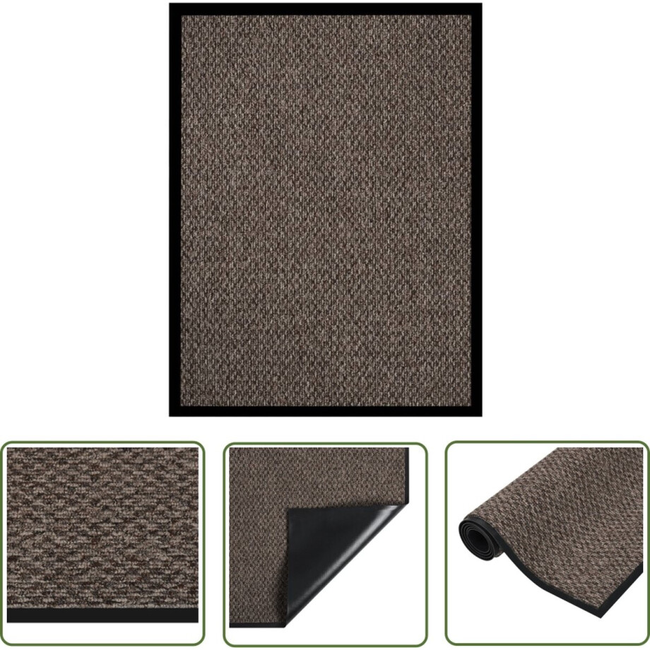 vidaXL Vloermat - Deurkast - Deurmat 40x60 cm beige - Interieurdecoratie - Polypropyleen - Beige afbeelding 1