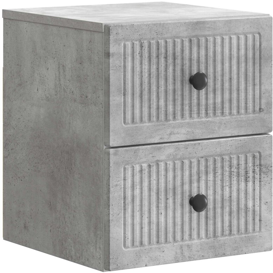 vidaXL - Muurbevestigde - Nachttafel - met - lade - Betongrijs - 33 - x - 34,5 - x - 40 - cm vidaXL - Muurbevestigde - Nachttafel - met - lade - Betongrijs - 33 - x - 34,5 - x - 40 - cm afbeelding 1