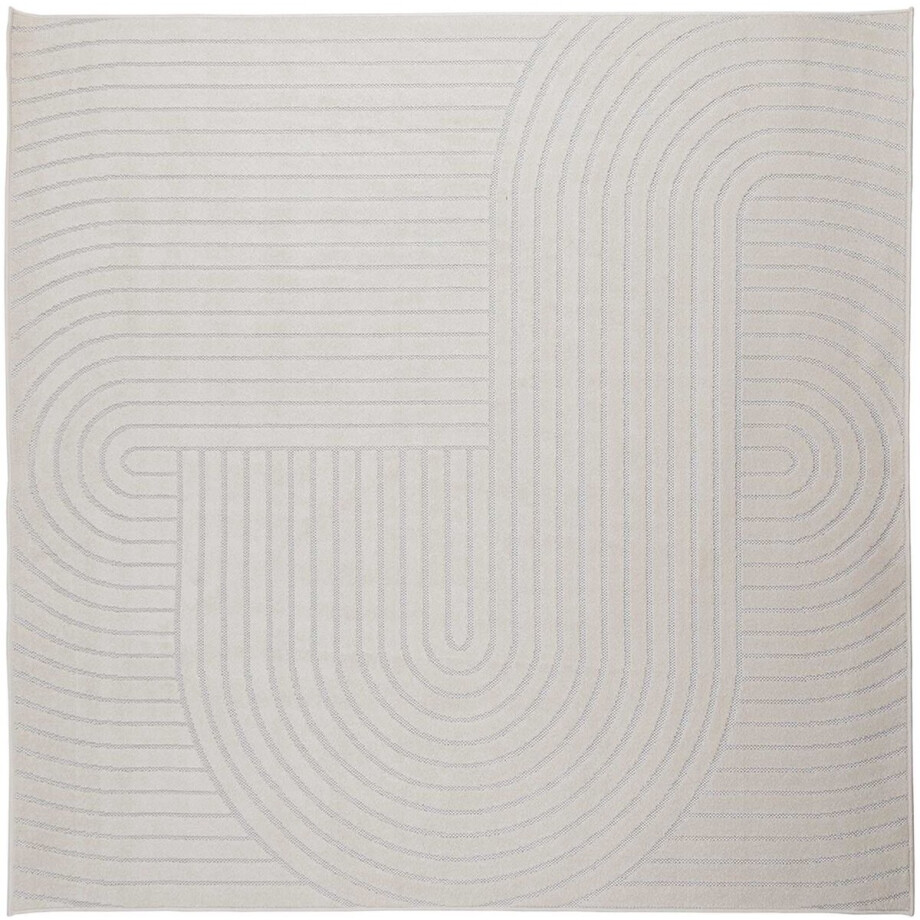 vidaXL - Binnen- - en - buitenkleed - PALMERAS - Crème - 200 - x - 200 - cm - Polyester vidaXL - Binnen- - en - buitenkleed - PALMERAS - Crème - 200 - x - 200 - cm - Polyester afbeelding 1