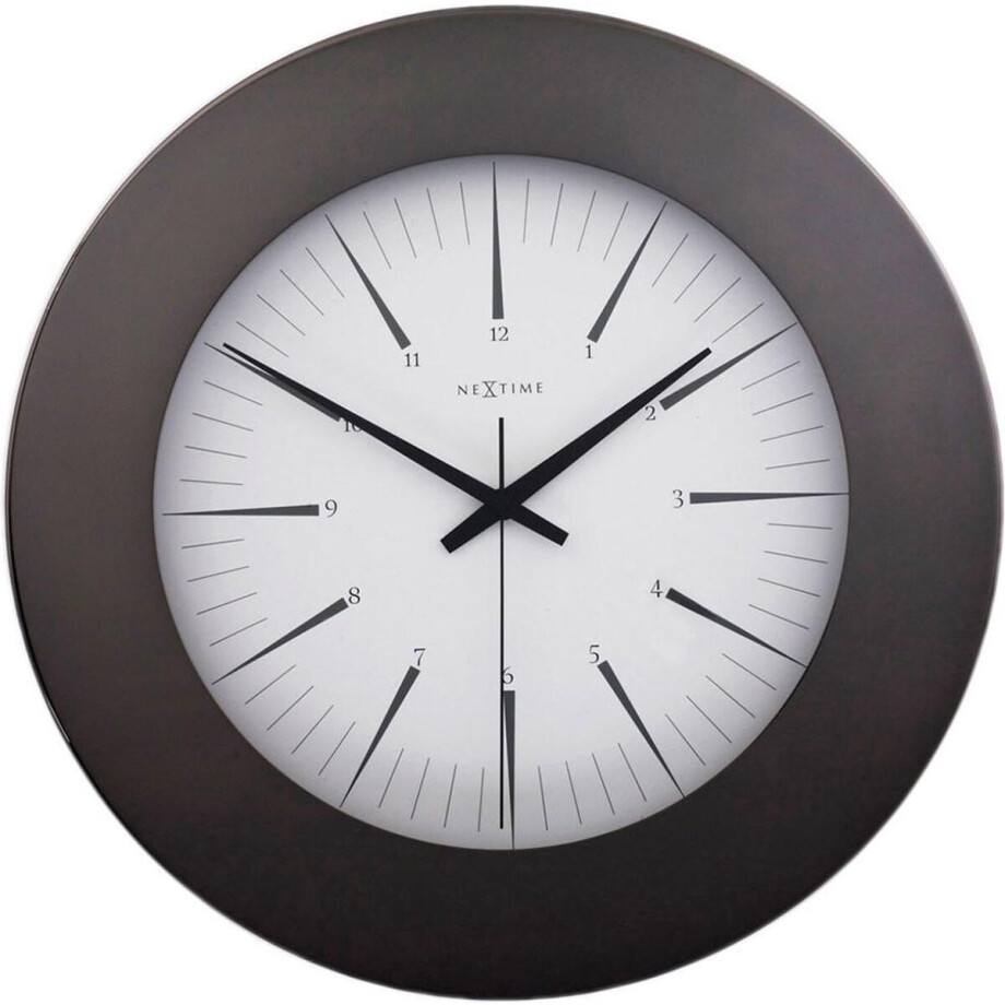 NeXtime Colt - Klok - Rond - RVS - Ø33.7 cm - Antraciet NeXtime Colt - Klok - Rond - RVS - Ø33.7 cm - Antraciet afbeelding 1