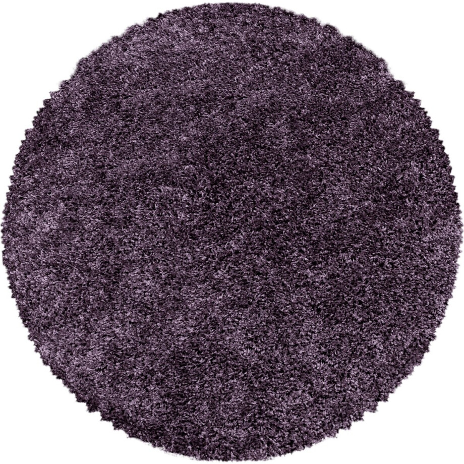 Flycarpets Azure Vloerkleed Rond - Paars - Hoogpolig - 200x200 cm afbeelding 1