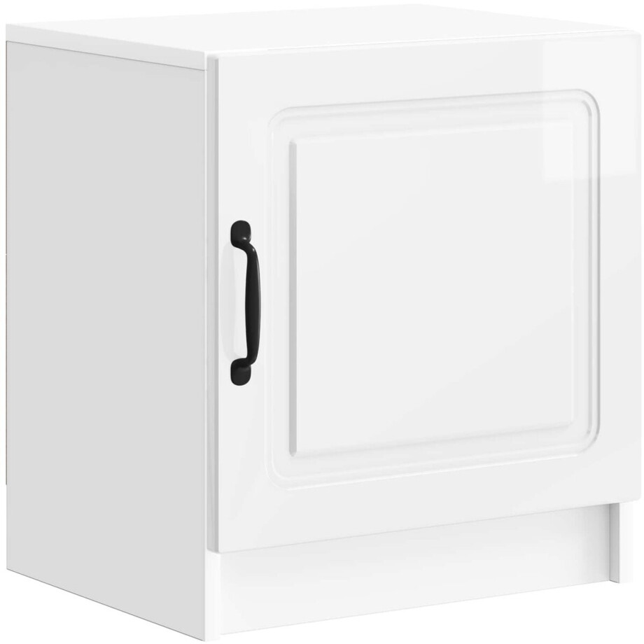vidaXL - Nachtkastje - Hoogglans - Wit - 43 - x - 34,5 - x - 47 - cm - Bewerkt - hout vidaXL - Nachtkastje - Hoogglans - Wit - 43 - x - 34,5 - x - 47 - cm - Bewerkt - hout afbeelding 1
