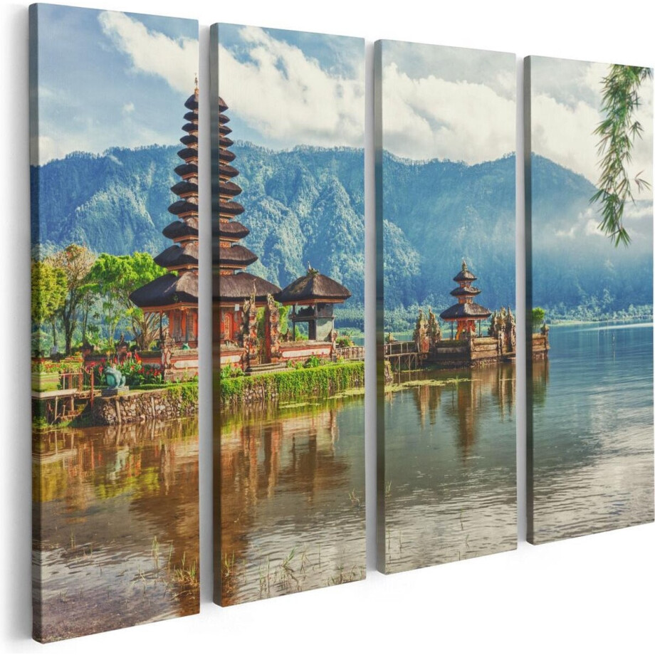 Artaza Canvas Schilderij Vierluik Pura Tempel in Bali op het meer Beratan - 80x60 - Foto Op Canvas - Canvas Print Artaza Canvas Schilderij Vierluik Pura Tempel in Bali op het meer Beratan - 80x60 - Foto Op Canvas - Canvas Print afbeelding 1