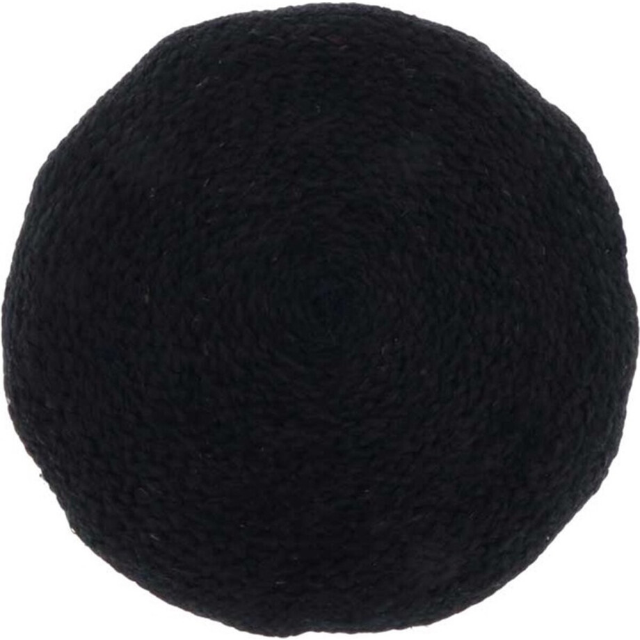 Unique Living - Kussen Rana 40cm Ø Black Unique Living - Kussen Rana 40cm Ø Black afbeelding 1