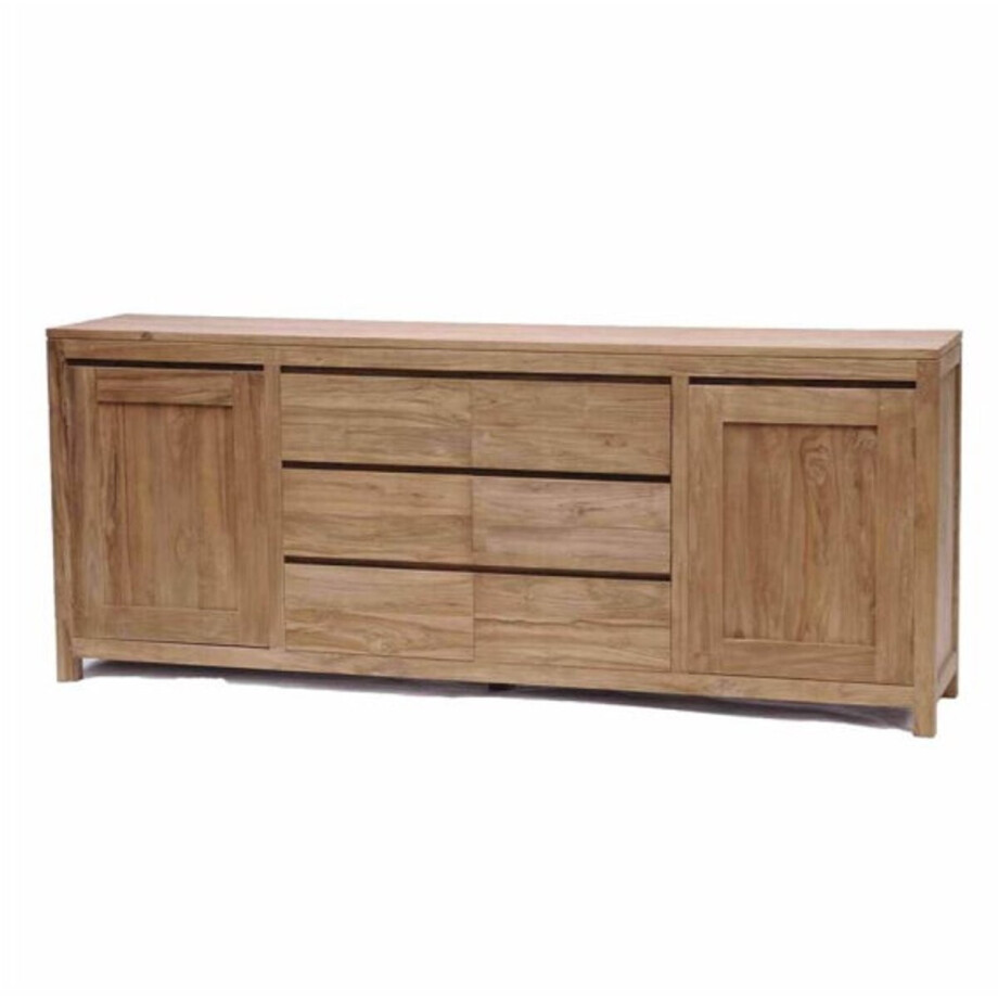 Tower Living Dressoir Corona teakhout 220 cm afbeelding 1