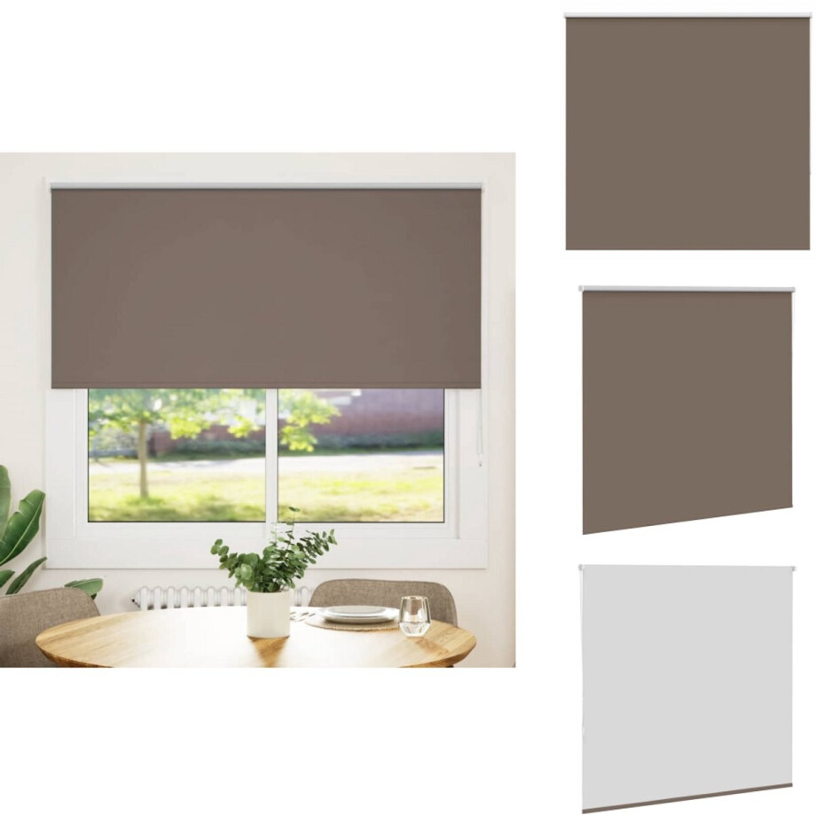 vidaXL Rolgordijn - Rolgordijnen - Dag- En Nachtgordijn - Verduisterend Rolgordijn - Rolgordijn verduisterend koffie 150x175 cm stofbreedte 146,6 cm vidaXL Rolgordijn - Rolgordijnen - Dag- En Nachtgordijn - Verduisterend Rolgordijn - Rolgordijn verduisterend koffie 150x175 cm stofbreedte 146,6 cm afbeelding 1