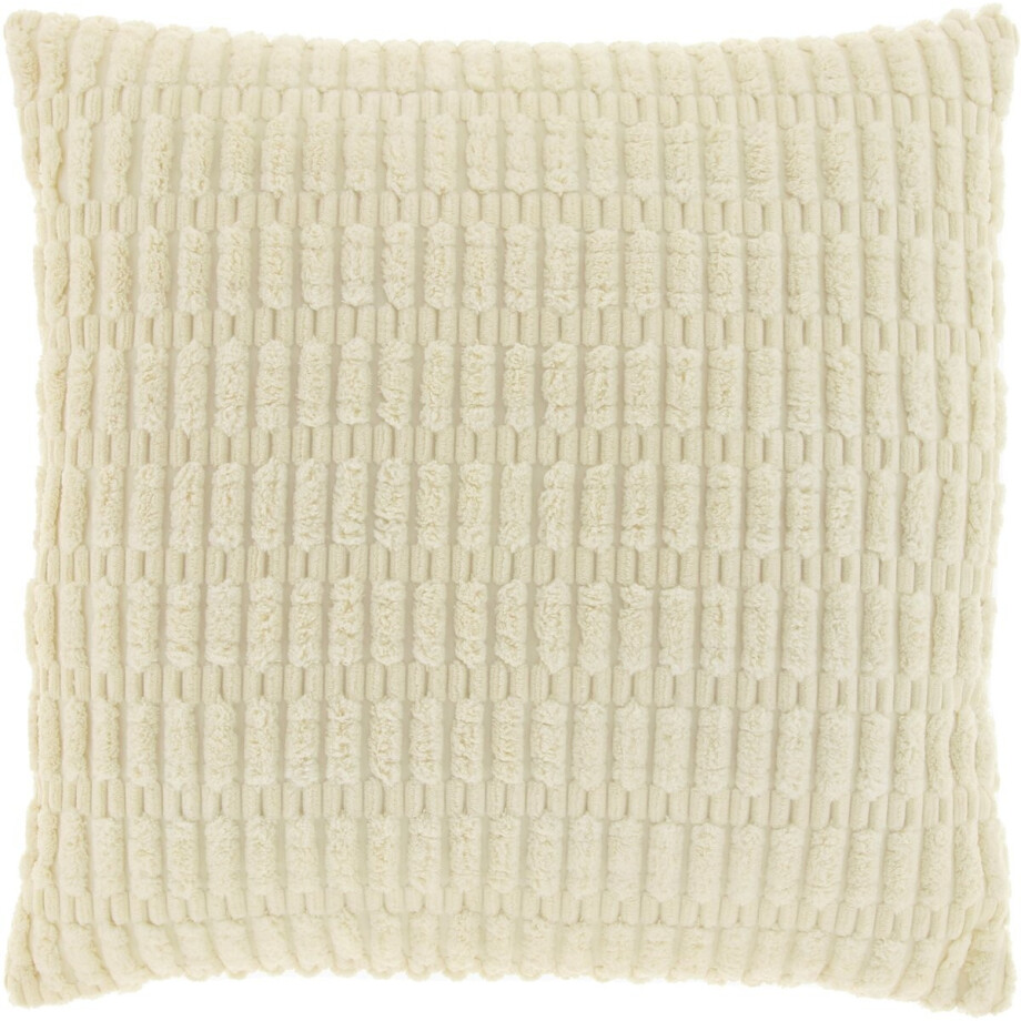 CEDRO - Sierkussen - 45x45 cm - Ribmotief Dove White afbeelding 1
