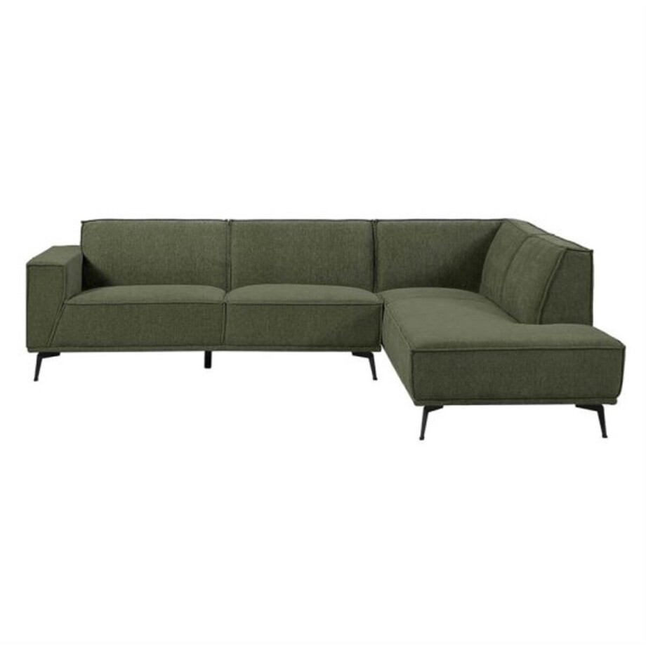 Tower Living Bank Leeds - Groen Stof - Ottoman Rechts - 268x217x81cm afbeelding 1