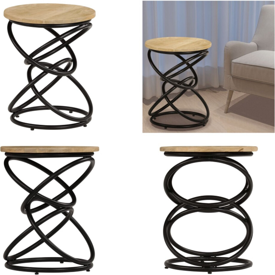 vidaXL Bijzettafel 40x50 cm massief mangohout - Salontafel - Salontafels - Opium Tafel - Opium Tafels afbeelding 1