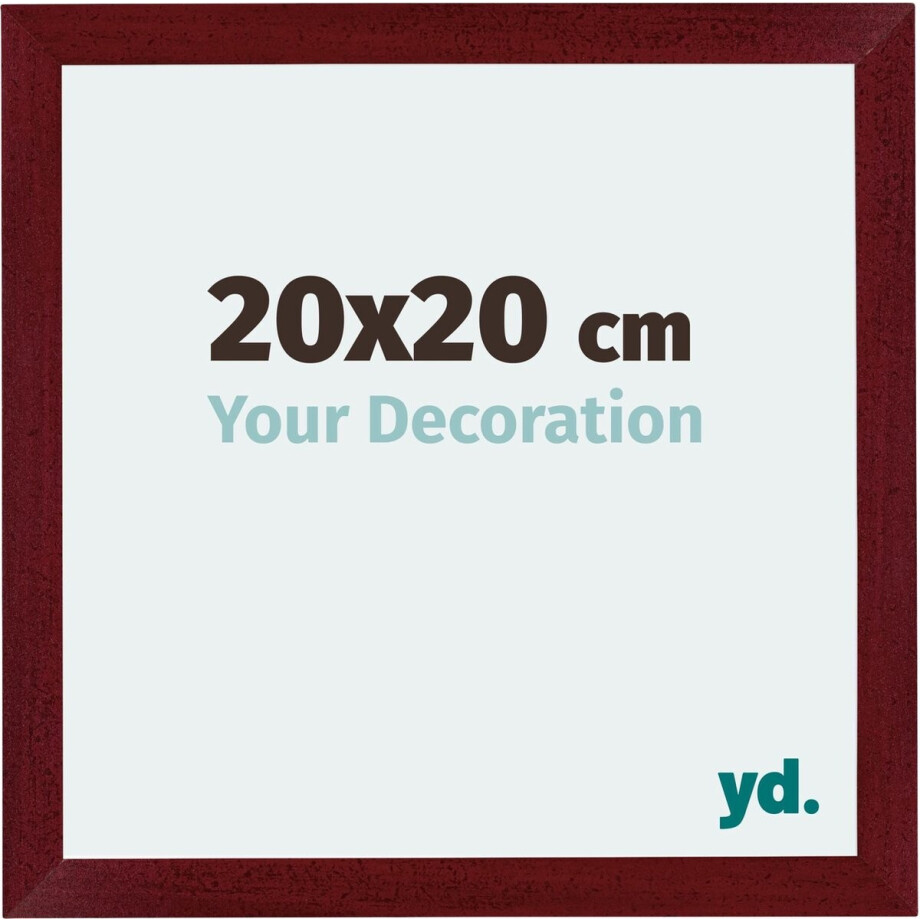 Your Decoration - Fotolijst 20x20 cm - MDF - Wijnrood Geveegd - Mura afbeelding 1