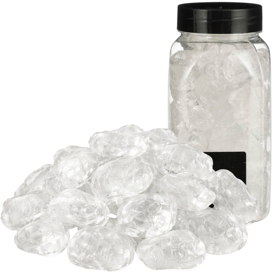 Rayher decoratie steentjes - 4x - groot - 650 ml - 25-30 mm - transparant - siergrind afbeelding 1