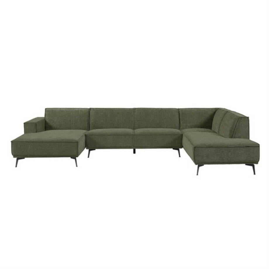 Tower Living U-bank Leeds Chaise L - 2 5 - Ottoman R - City 355 Bottle Green Tower Living U-bank Leeds Chaise L - 2 5 - Ottoman R - City 355 Bottle Green afbeelding 1