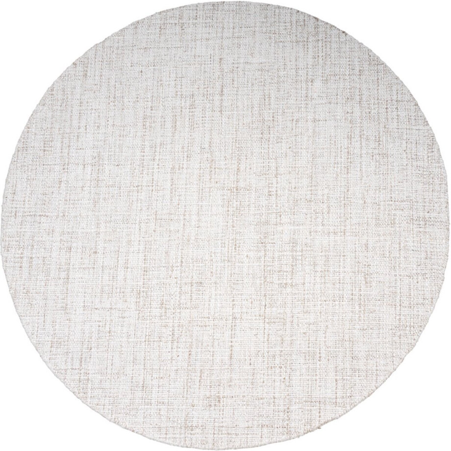 Vloerkleed Cross Light Beige - Rond ø160 cm - Wolmix Design Vloerkleed in Scandinavische / Japandi Stijl afbeelding 1