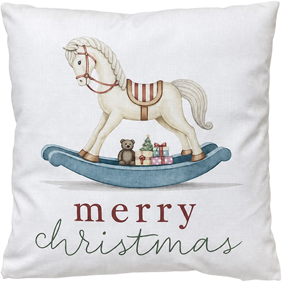 Clayre & Eef Sierkussen 45x45 cm Beige Polyester Kerst Clayre & Eef Sierkussen 45x45 cm Beige Polyester Kerst afbeelding 1