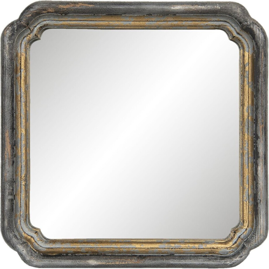 Clayre & Eef Spiegel 44x44 cm Goudkleurig Hout Clayre & Eef Spiegel 44x44 cm Goudkleurig Hout afbeelding 1
