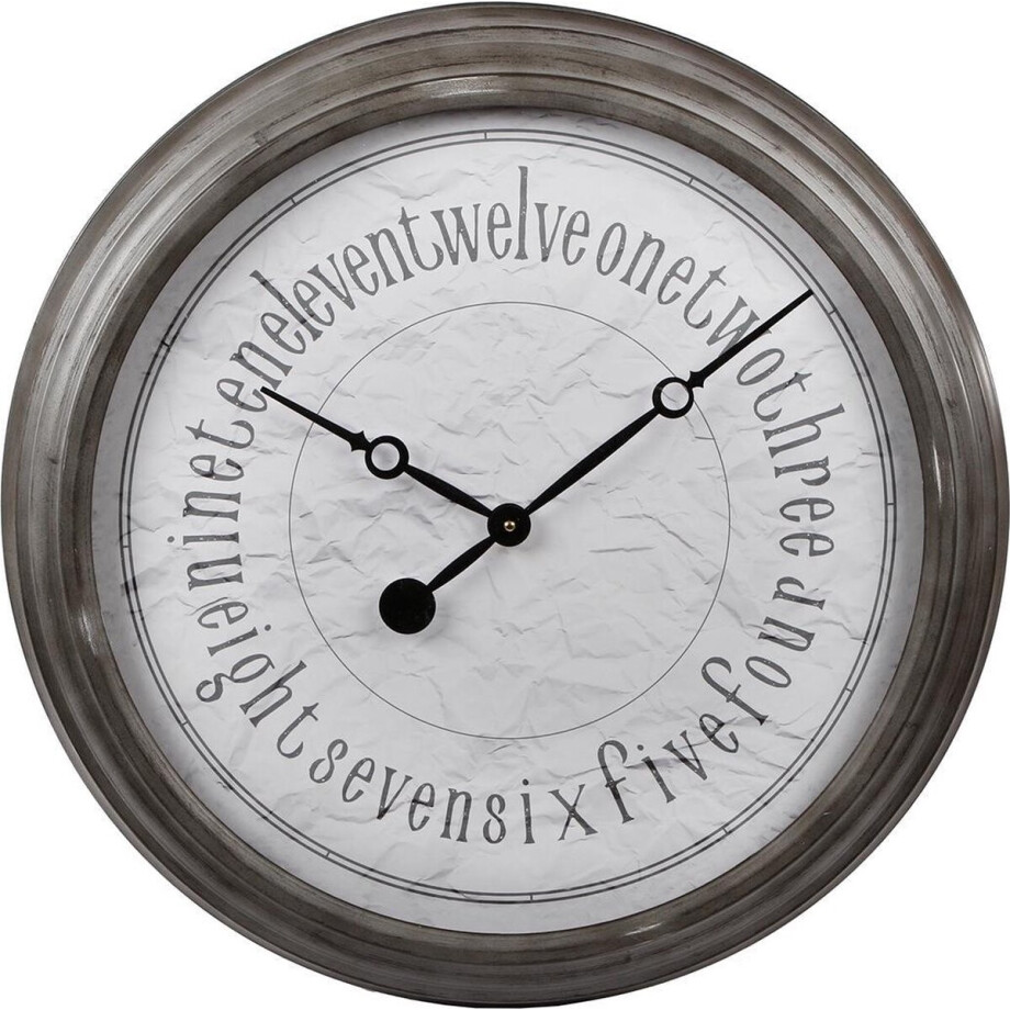 Gifts Amsterdam Wandklok Met Geschreven Letters 61x61x7 Cm Metaal Gifts Amsterdam Wandklok Met Geschreven Letters 61x61x7 Cm Metaal afbeelding 1