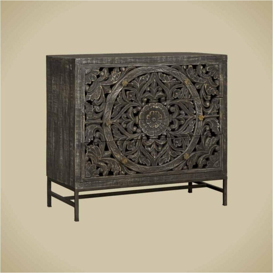 Tower Living ladekast Casina 100x45x96 cm mangohout afbeelding 1