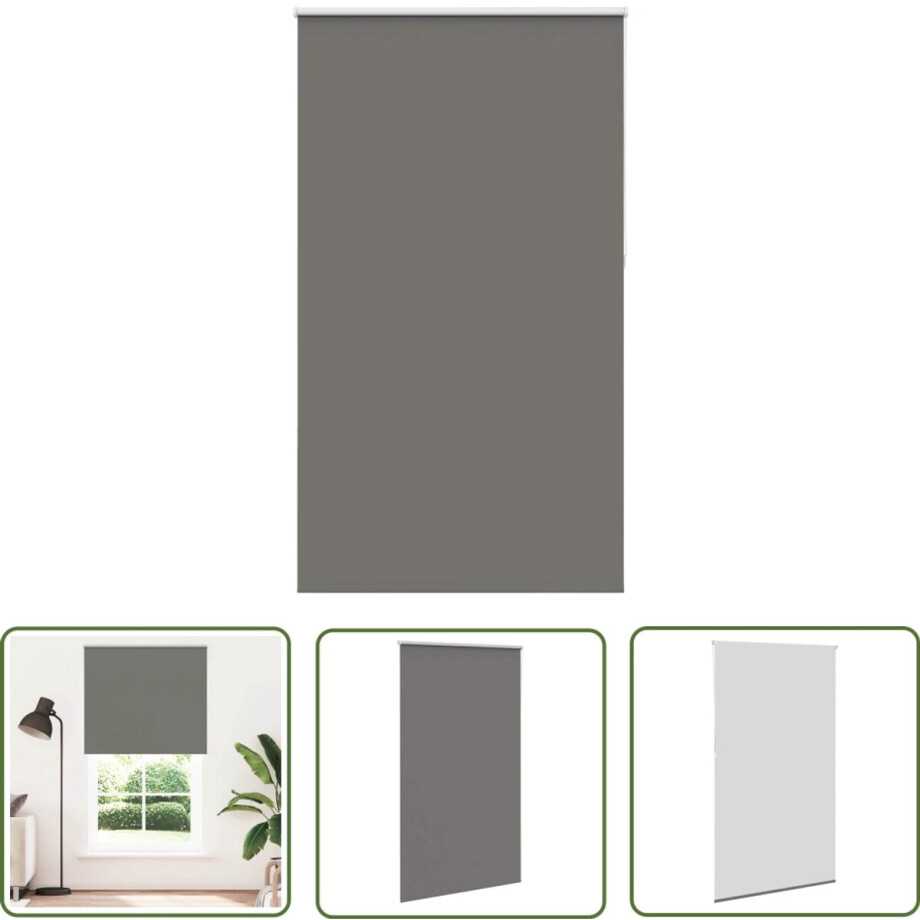 vidaXL Privacy Gordijnen - Rolgordijnen - Rolgordijn verduisterend 125x210 cm stofbreedte 121,6 cm grijs - Lichtwerkende Gordijnen - Verduisterende Gordijnen - Woonkamer Decoratie vidaXL Privacy Gordijnen - Rolgordijnen - Rolgordijn verduisterend 125x210 cm stofbreedte 121,6 cm grijs - Lichtwerkende Gordijnen - Verduisterende Gordijnen - Woonkamer Decoratie afbeelding 1