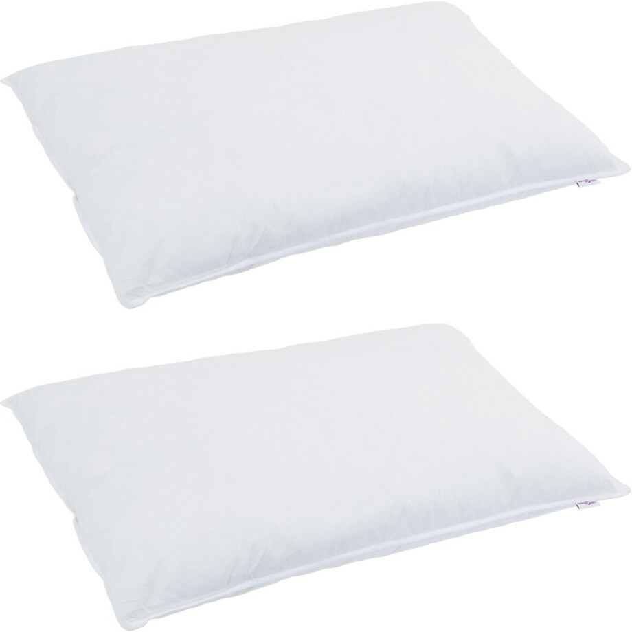 vidaXL - Deken - Set - met - kussen - 3 - st - Wit - Donsveer vidaXL - Deken - Set - met - kussen - 3 - st - Wit - Donsveer afbeelding 1