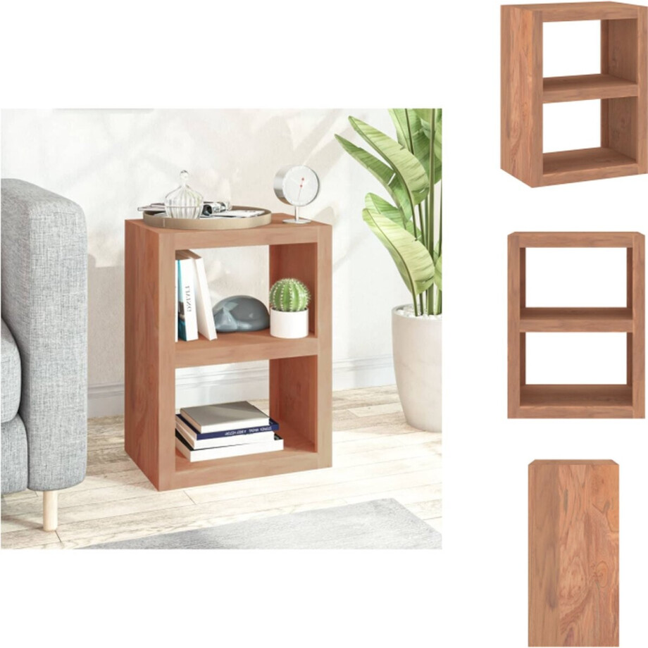 vidaXL Houten Bijzettafel - Massief Teakhout - 45x30x60 cm - Praktisch en Decoratief - Tafel afbeelding 1