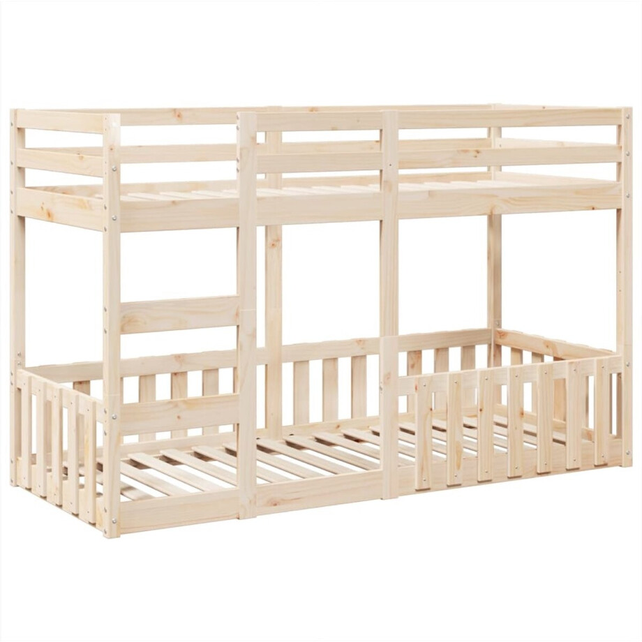 vidaXL - Stapelbed - massief - grenenhout - 75x190 - cm afbeelding 1