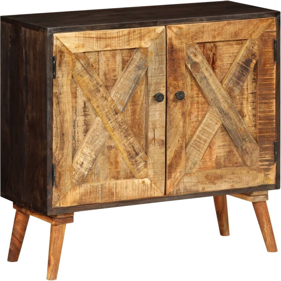 vidaXL - Dressoir - 85x30x75 - cm - massief - mangohout afbeelding 1