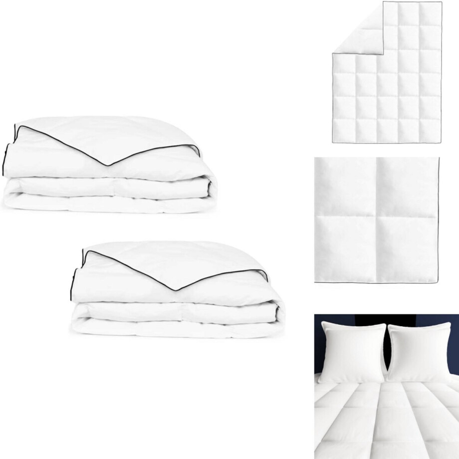 vidaXL Dekbed - Dekbedden - Dek Bed - Dek Bedden - Winterdekbedden 2 st 150x200 cm dons afbeelding 1