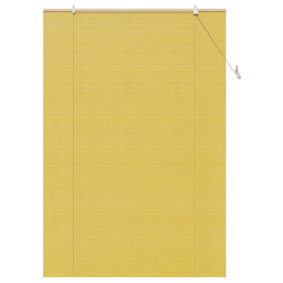 vidaXL - Rolgordijn - Geel - 150 - x - 220 - cm - Bamboe vidaXL - Rolgordijn - Geel - 150 - x - 220 - cm - Bamboe afbeelding 1