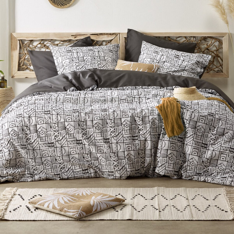 De Witte Lietaer Dekbedovertrek Cuzco Stone Grey - Tweepersoons - 200 x 200/220 - Katoen Perkal De Witte Lietaer Dekbedovertrek Cuzco Stone Grey - Tweepersoons - 200 x 200/220 - Katoen Perkal afbeelding 1