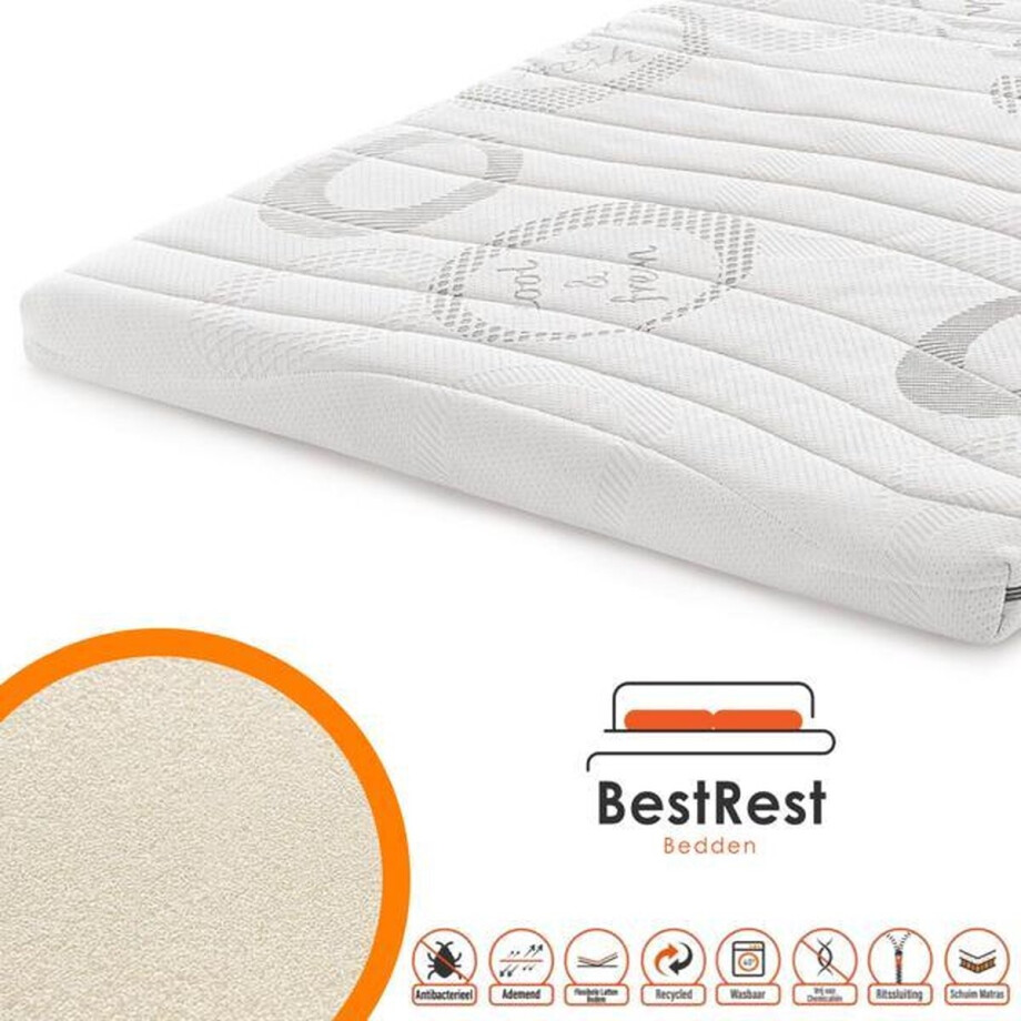 Topdekmatras - Nasa Traagschuim topper - circa 7cm dik - 180x210cm afbeelding 1