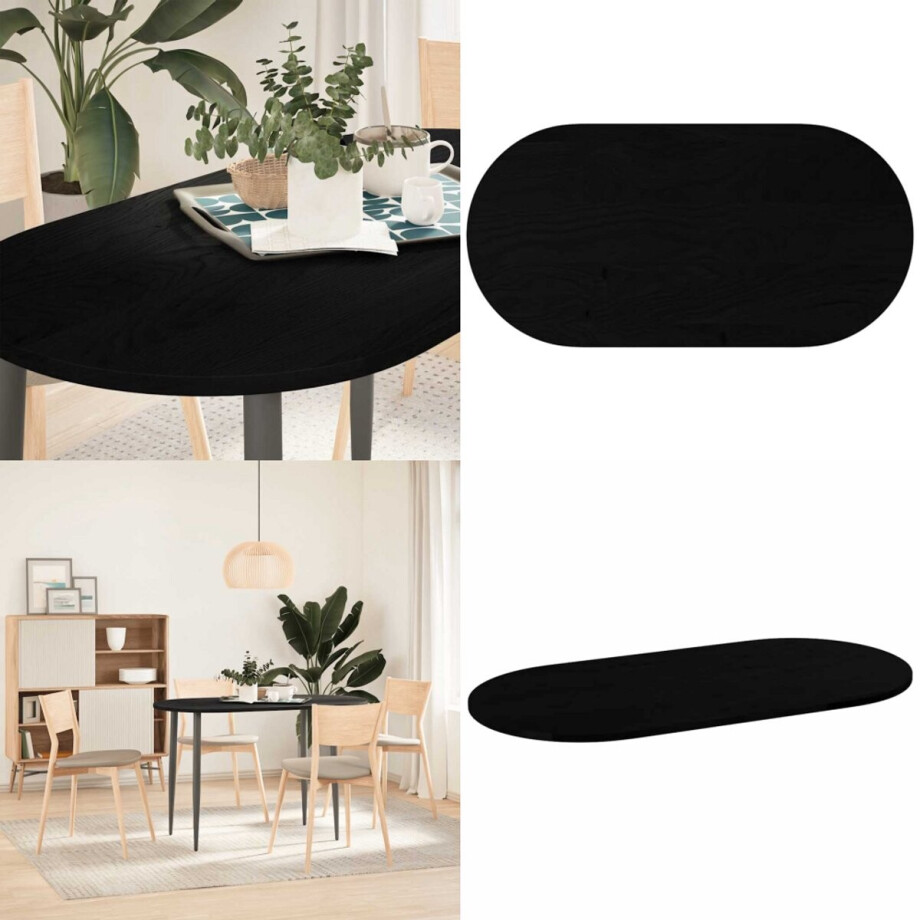 vidaXL Tafelblad 120x60x2 cm ovaal massief eikenhout donkerbruin - Tafelblad - Tafelbladen - Salontafelblad - Bijzettafelblad vidaXL Tafelblad 120x60x2 cm ovaal massief eikenhout donkerbruin - Tafelblad - Tafelbladen - Salontafelblad - Bijzettafelblad afbeelding 1