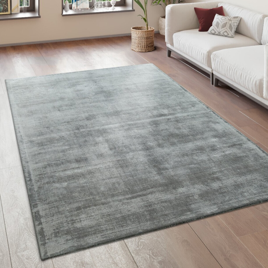 Paco Home Vloerkleed Woonkamer Vintage Laagpolig Handgemaakt Hoogwaardig 100% Viscose 120x170 cm afbeelding 1