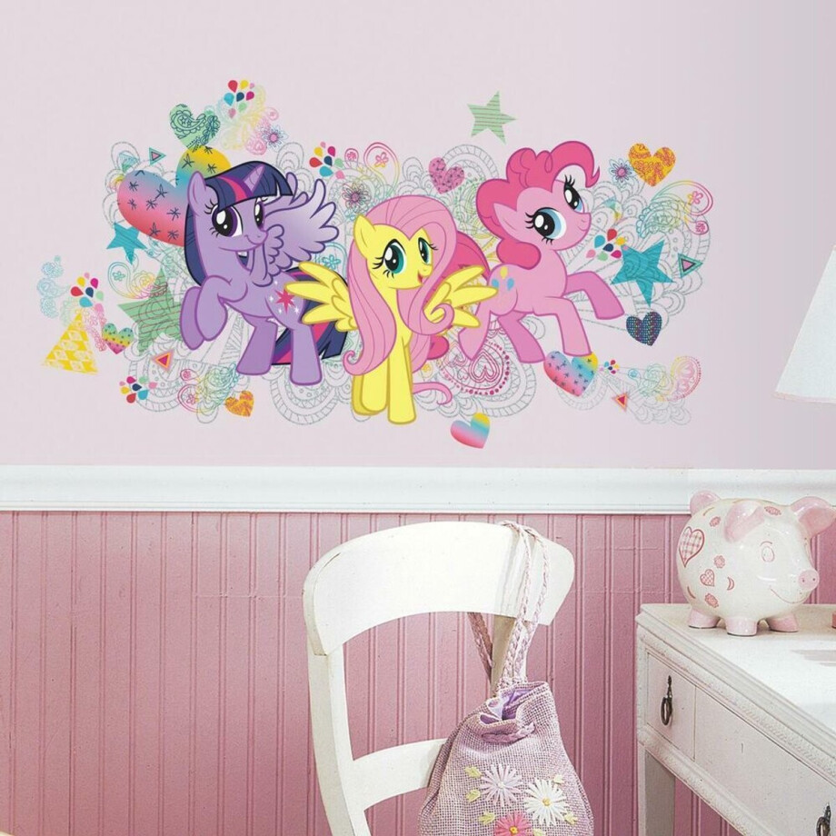 XL muursticker My Little Pony - RoomMates - Muurstickers kinderkamer - Multicolor - Vinyl afbeelding 1